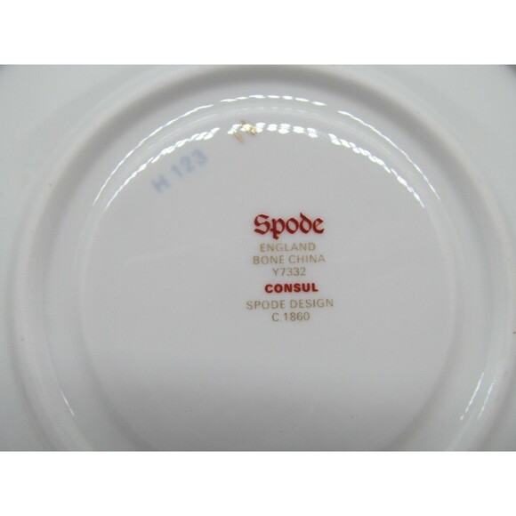 Spode Consul Cobalt Bone China 5 3/4" Saucers Set Of  4 Saucers - Picture 10 of 12